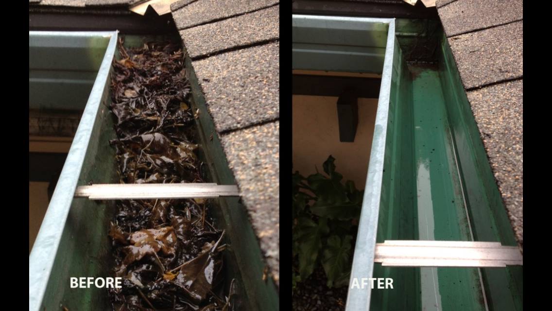 gutter before and after