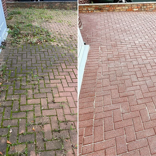 driveway before and after